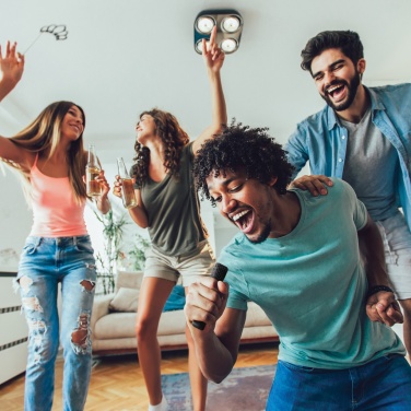 Logo trade corporate gifts picture of: Singvibe RCS recycled plastic karaoke set with double mic